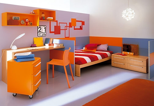 Παιδικό Δωμάτιο - Παιδική σύνθεση orange